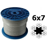 Трос сталевий в ПВХ оболонці 5 мм (4/5) DIN 3055 (6*7+FC)