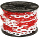 Ланцюг пластиковий огороджувальний біло-червоний 8 мм