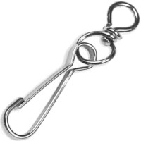 Карабін пружинний з вертлюгом 120 мм DIN 4293