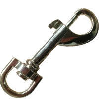 Карабін з вертлюгом нікельований 40 мм