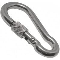 Карабін пожежний із замком 12 мм DIN 5299D з нержавіючої сталі