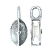 Блок для троса 30 мм одношківний оцинкований під трос 8 мм