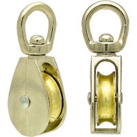 Блок для троса 1/2" одношківний нікельований під трос 4 мм